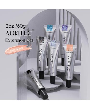 Aokitec 60ml Nail Extension Gel - UV Polish for Salon DIY | Thin Naked Acrylic False Nail Assembly Gel - Buy Online on SooperMarket.com