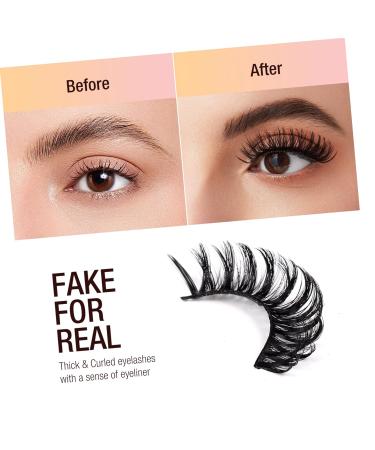 50 Pairs Fluffy Natural Fake Eyelashes - Realistic Full Strip Lashes for Women | Bulk Makeup Tools - Buy Online on SooperMarket.com