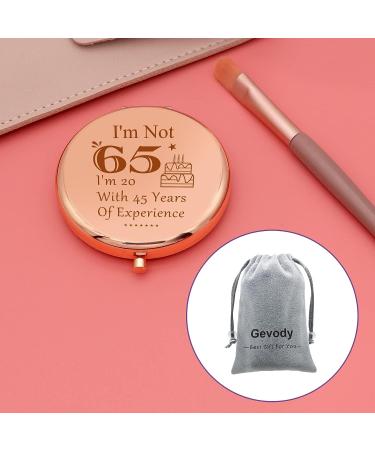 65th Birthday Compact Mirror - Funny Gift Ideas for Women, Grandma, Mom - 1957 Birthday Decorations - Travel Makeup Mirror - Buy Online on SooperMarket.com