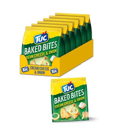 TUC Baked Bits Cream Cheese & Onion 6 x 110g I Salzb ck Large pack I cracker with sour cream onion flavor I TUC Mini-Cracker 110 g (6 Pack) Baked Bits Cream Cheese & Onion