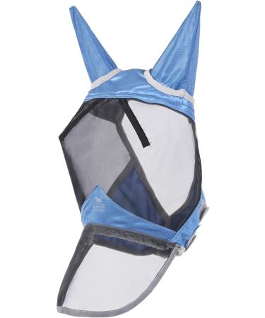 Harrison Howard Caremaster Pro Luminous Horse Fly Mask - Large Eye Space Long Nose & Ears UV Protection for Horses - Voodoo Blue | Shop Internationally - Buy Online on SooperMarket.com