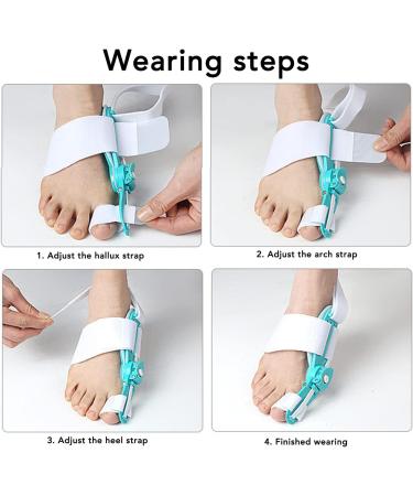 Bunion Valgus Corrector | Adjustable Orthopedic Toe Straightener for Big Toe Joint | Bunion Splint for Hallux Valgus | Green and White - Buy Online on SooperMarket.com