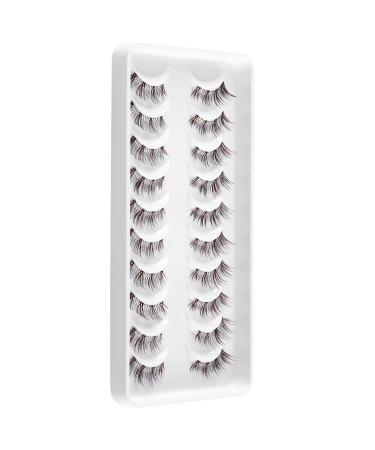 3D False Eyelashes - Handmade Natural Look Fluffy Strip Lashes | 10 Pair Multipack - Buy Online on SooperMarket.com