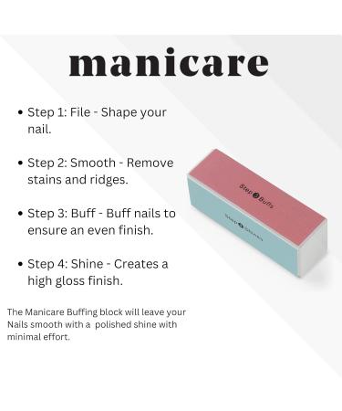 Manicare 4 Way Buffing Block for Nails - Removes Ridges, Creates High Gloss Shine - Easy to Use Manicure Tool - 1 Count - Buy Online on SooperMarket.com