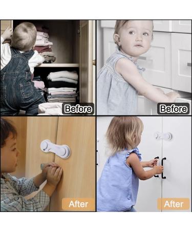 NORSON-NADISHA 10PCS Child Safety Cupboard Locks - Adhesive Locks for Cabinets, Drawers, Fridge, and More - Buy Online on SooperMarket.com