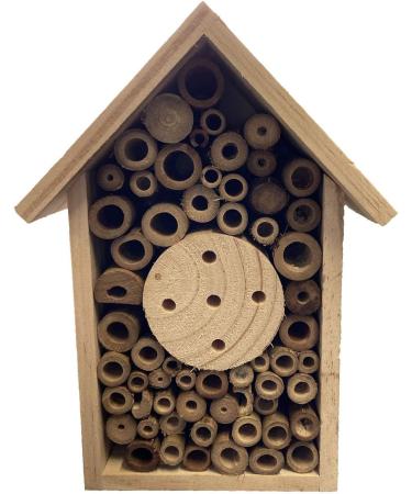 4 x Wooden Bee Butterfly & Insect Hotel Hanging Shelter Garden Nesting Habitat Box Weather Resistant - Buy Online on SooperMarket.com