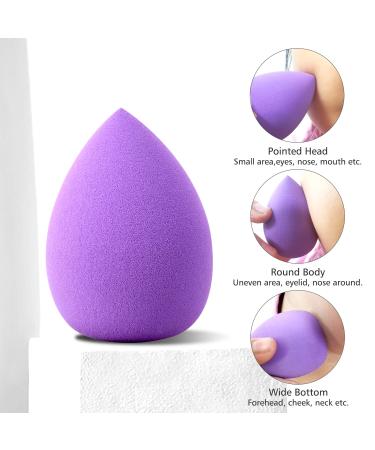 LYFONDYI Multi-colored Teardrop Beauty Makeup Sponge Set - 4 Pack of Makeup Blenders for Foundation, Powder, and Liquid - Face Blending Kit - Buy Online on SooperMarket.com