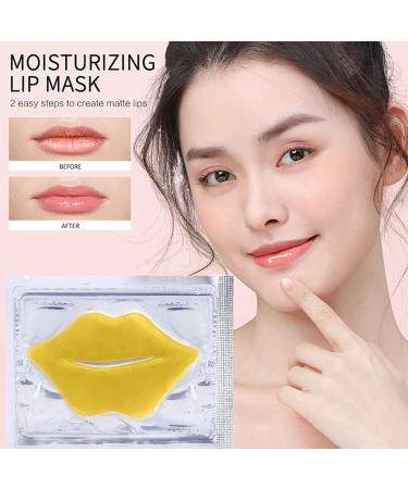 VERONNI 24K Gold Lip Mask - Hydrating Lip Plumper with 30 Patches for Smoother, Firmer Lips - Moisturizing and Nourishing Formula to Minimize Fine Lines - Buy Online on SooperMarket.com