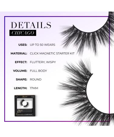 Lilly Lashes Click Magnetic Starter Kit - False Eyelashes with Magnetic Eyeliner for Natural Wispy Lashes - Buy Online on SooperMarket.com