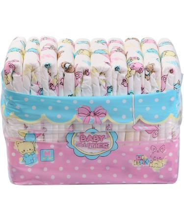 LittleForBig Printed Adult Brief Diapers - ABDL 10 Pack - Baby Cuties MM in Pink | Comfort & Quality for Adult Baby Diaper Lovers - Buy Online on SooperMarket.com