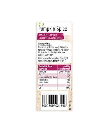 Buy Organic Pumpkin Spice Latte Wort 10g Vegan & Gluten-Free Pumpkin Powder for Coffee Cookies & Pancakes International Shipping Available - Buy Online on SooperMarket.com