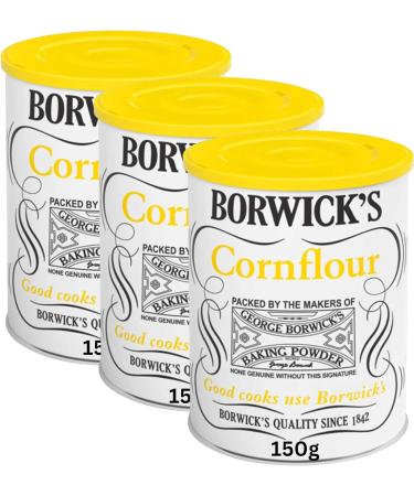 Cornflour 3 Pack Quality Long Life Bundle Containing 3 150g Stay Fresh Packs of Borwicks Cornflour - Buy Online on SooperMarket.com