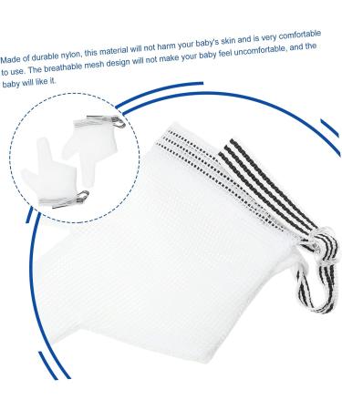 KOMBIUDA Anti-Eating Gloves Baby Mits Infant Thumb Sucking Kit - White 12x7cm - Buy Online on SooperMarket.com