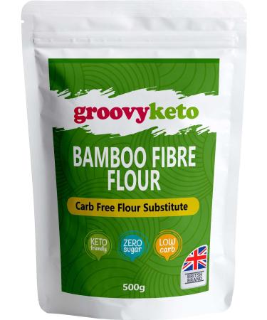 Bamboo Fibre Fiber Flour by Groovy Keto | 500g | Alternatve Low Carb Flour for Baking | Great for Keto King Bread | Made in EU