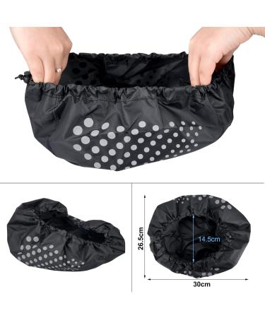 Catime Waterproof Bicycle Helmet Cover - Reflective Rain Protection for Kids & Adults - Adjustable Buckle Dustproof High Visibility Black - Buy Online on SooperMarket.com