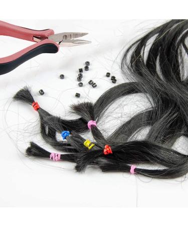 YUIP Hair extension Pliers Mini ring pliers Wig pliers Pliers for wigs Alloy hair extension pliers 3-hole hair extension clamp stainless steel For hair extensions black and pink - Buy Online on SooperMarket.com