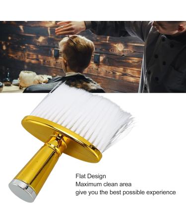 Neck Face Duster Brush Yellow Neck Duster with Electroplated Handle for Hair Cutting Skin Friendly Soft Bristles Brush for Removing Loose Hair Barber Cleaning Brush for Salon Home - Buy Online on SooperMarket.com