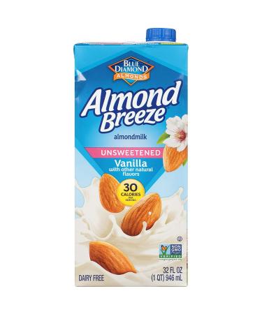 Almond Breeze Dairy Free Almondmilk Unsweetened Vanilla 32oz (Pack of 6) - Vegan, Non-GMO, Unsweetened Vanilla Almond Milk - Buy Online on SooperMarket.com