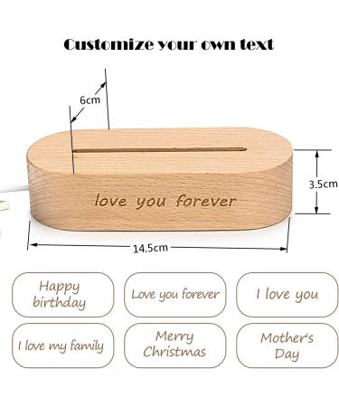 Personalized Photo LED Night Light Pet Dog Cat Paw Customized Pictures USB Tablet Lamp for Anniversary Christmas Lover Gifts (1 Color 1) 1 Color 1 - Buy Online on SooperMarket.com
