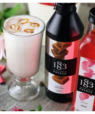 1883 Lavender Syrup - 1 Liter Glass Bottle for Hot & Iced Beverages - Gluten-Free, Vegan, Non-GMO, Kosher - Made in France | Preservative-Free Lavender Flavor - 33.8 Fl Oz - Buy Online on SooperMarket.com