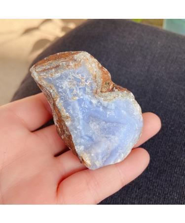 190g Natural Raw Blue Lace Agate Rough Stones Crystal Minerals and Stones Rough Gemstones Original Specimen for Home Decor Gifts Full of Texture (Size : 140-190g)