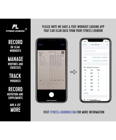 Fitness Logbook - Track 150 Workouts - A5 Undated Journal for Weight Loss, Muscle Gain, Gym Exercise - Durable Cover - For Men & Women - Buy Online on SooperMarket.com