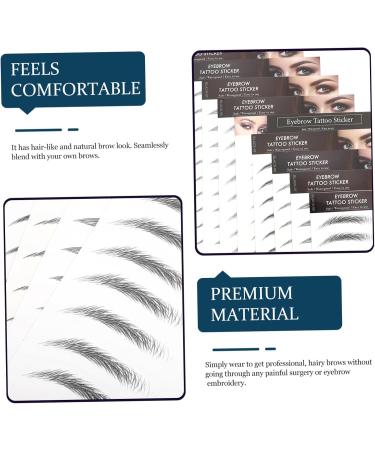 Beavorty 10pcs Imitation Eco Eyebrow Sticker Stickers Imitation Eyebrow Sticker Black Eyebrows 3d - Buy Online on SooperMarket.com