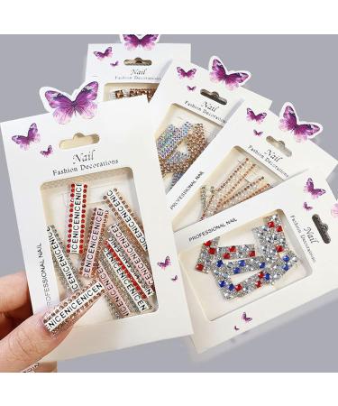 Luxury 3D Nail Letters Ribbon Tape with Rhinestones | DIY Nail Art Tools & Decorations - International Shipping Available - Buy Online on SooperMarket.com