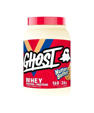 GHOST WHEY Protein Powder - 2lb 25g of Protein - Whey Protein Blend - Post Workout Fitness & Nutrition Shakes Smoothies Baking & Cooking (Nutter Butter)
