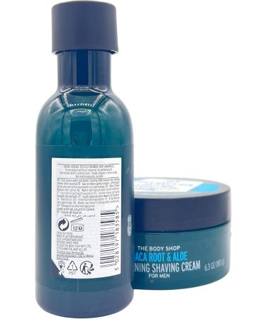 The Body Shop Maca Root & Aloe Softening Shaving Cream 200ml & Calming Post Shave Water Gel 160ml for Men - Buy Online on SooperMarket.com