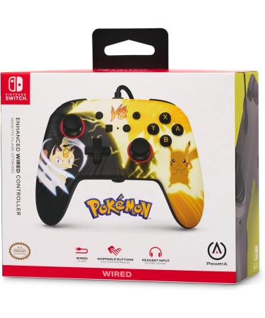 PowerA Enhanced Wired Controller for Nintendo Switch - Pok mon: Pikachu vs. Meowth Pok mon: Pikachu vs. Meowth - Buy Online on SooperMarket.com