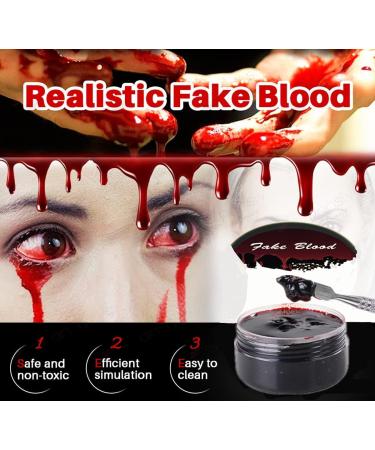 Go Ho Liquid Latex Bruise Colour Wheel & Fake Blood Kit for Halloween SFX Makeup - Includes Stage Blood, Gel & Sponges - Buy Online on SooperMarket.com