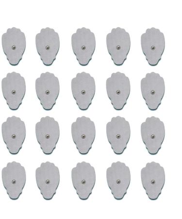 TENS/EMS Unit 20 Snap Tens Unit Electrode Pads Large Premium Replacement Tens Electrodes Reusable up to 25 Times per Electrode Med X Tens