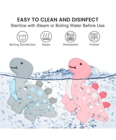 Buy BPA-Free Dinosaur Teething Ring for Babies | Silicone Toy for 3+ Months | Tough Baby Soothing Aid - Buy Online on SooperMarket.com