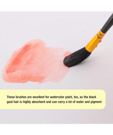 Custom Shop Gilders Mop Dusting Brush Set - Professional Grade Black Goat Hair Brushes - Set of 3 Sizes 2, 4 & 6 - Wooden Handles for Dusting Gold Leaf Guilding & Sign Lettering - Buy Online on SooperMarket.com