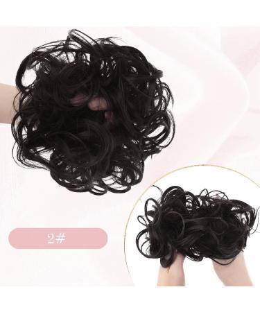 Vlasy Messy Bun Hair Piece | Curly Wavy Hair Scrunchie Extension Chignon | Synthetic Updo Accessory for Women and Girls (2# 35g) - Buy Online on SooperMarket.com