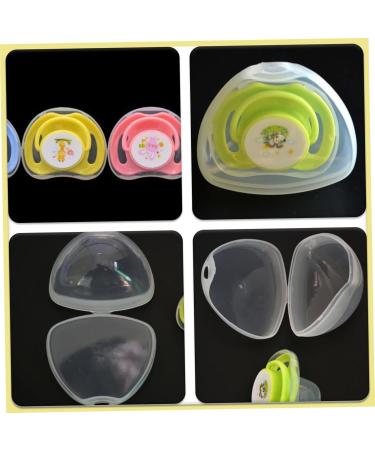 Obelunrp Pacifier Case Set | 6 Transparent Travel Pacifier Holders | Baby Pacifier Container for On-the-Go Care - Buy Online on SooperMarket.com
