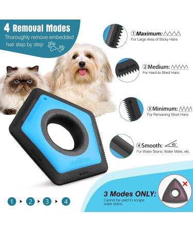 VavoPaw Pet Hair Remover - All-In-One Hair Detailer for Pets, Cars, Furniture - Blue - 1 Pack - Buy Online on SooperMarket.com