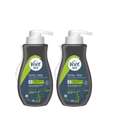 Veet depilation cream sensitive 2 Pack for men for fast and effective hair removal in just 5-10 minutes veet men hair removal cream 2x400ml