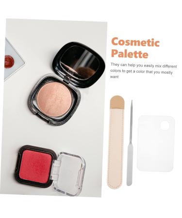 Buy 1 Set Cosmetic Mixing Palette & Tools - Foundation Mixing Tray & Spatula (17.5x15cm) - International Shipping Available - Buy Online on SooperMarket.com