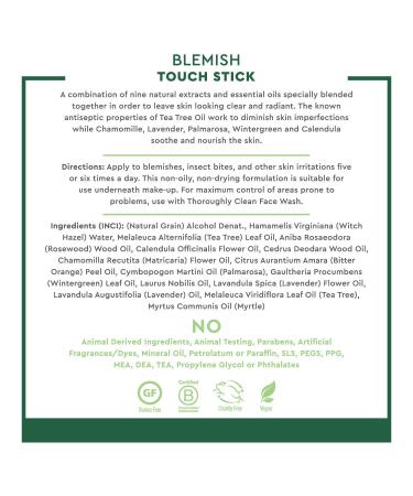 Desert Essence Organic Herbal Blemish Touch Stick - Tea Tree Oil - Chamomile - Lavender - Palmarosa - .31 Fl Oz - Clear & Radiant Skin - Buy Online on SooperMarket.com