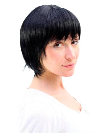 WIG ME UP - 1003-1 short black wig straight frayed bob