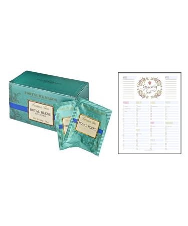 Tea Bags Bundle which Contains Fortnum Mason London Royal Blend Tea - 25 Tea Bags Including Grocery List Card
