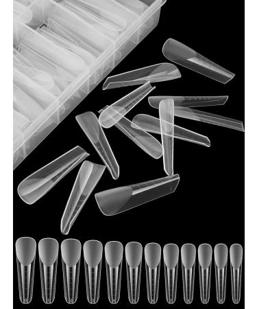 EBANKU 120 PCS Clear Matte Dual Nail Forms for Acrylic Stiletto Nail Extensions | Nail Art Salon Design Tools - Buy Online on SooperMarket.com