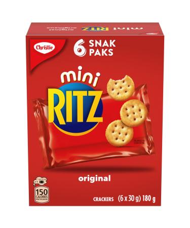 Ritz Crackers Mini Snack Pack School Snacks 180g 30 g (Pack of 6) Mini Ritz