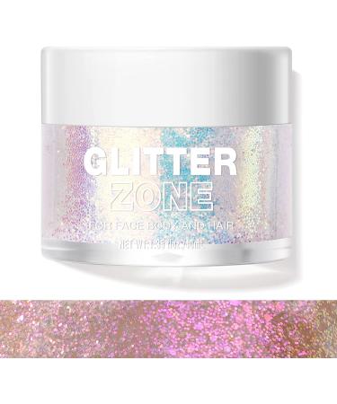 LANGMANNI Holographic Body Glitter Gel - Color Changing, Vegan & Cruelty-Free - 1.35 oz (2# Sparkling Pink) - Buy Online on SooperMarket.com