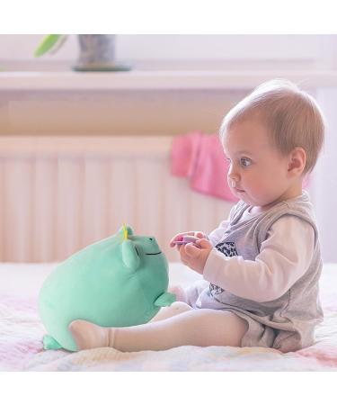 JUNERAIN Super Soft Frog Plush Stuffed Animal Hugging Pillow - 35cm Mint Green | Adorable Toy Gift for Kids, Toddlers, Boys, Girls | Cuddly Frog Decoration - Buy Online on SooperMarket.com
