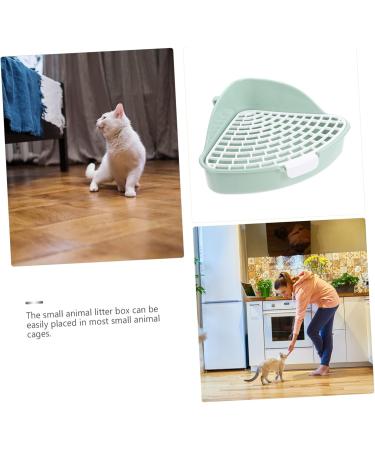 CIYODO Box Rabbit Toilet Plastic Pet Toilet Guinea Pig Toilet Bunny Cage Supply Small Pet Corner Toilet Rabbit Training Potty Hamster Potty Trainer Rabbit Potty Cage Bunny Toilet 25X20X10CM Green - Buy Online on SooperMarket.com