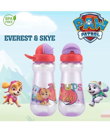 Shop 2x Paw Patrol Skye Water Bottles - BPA-Free 340ml Purple Sports Bottle with Straw for Kids Perfect for School & Picnic - Buy Online on SooperMarket.com