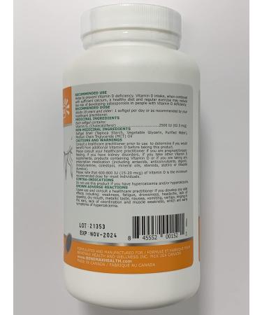 Benemax Vitamin D3 2500 IU For Healthy Bones Teeth and Helps Prevent Vitamin D Deficiency Plant Based & Vegan 360 Day Supply - Buy Online on SooperMarket.com
